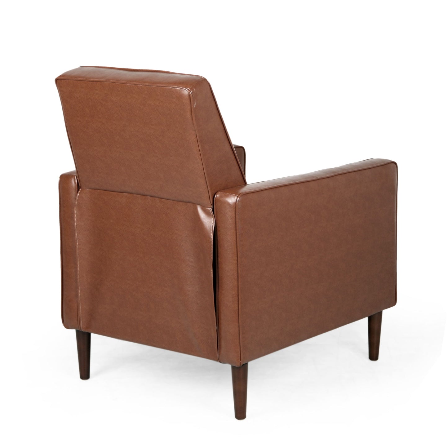 Mid-Century Modern Recliner With Button Tufted Waffle Stitch
