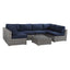 Seating Set With Cushions Handcrafted Wicker Design