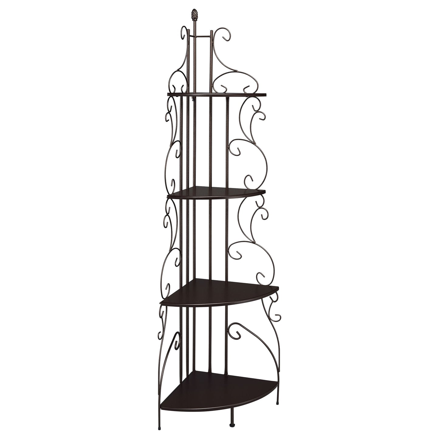 4 Shelf Corner Bookcase - Cappuccino