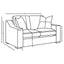 Chelan - 2 Piece Upholstered Sloped Arm Sofa Set - White