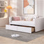 Upholstered Daybed With Ergonomic Design Backrest