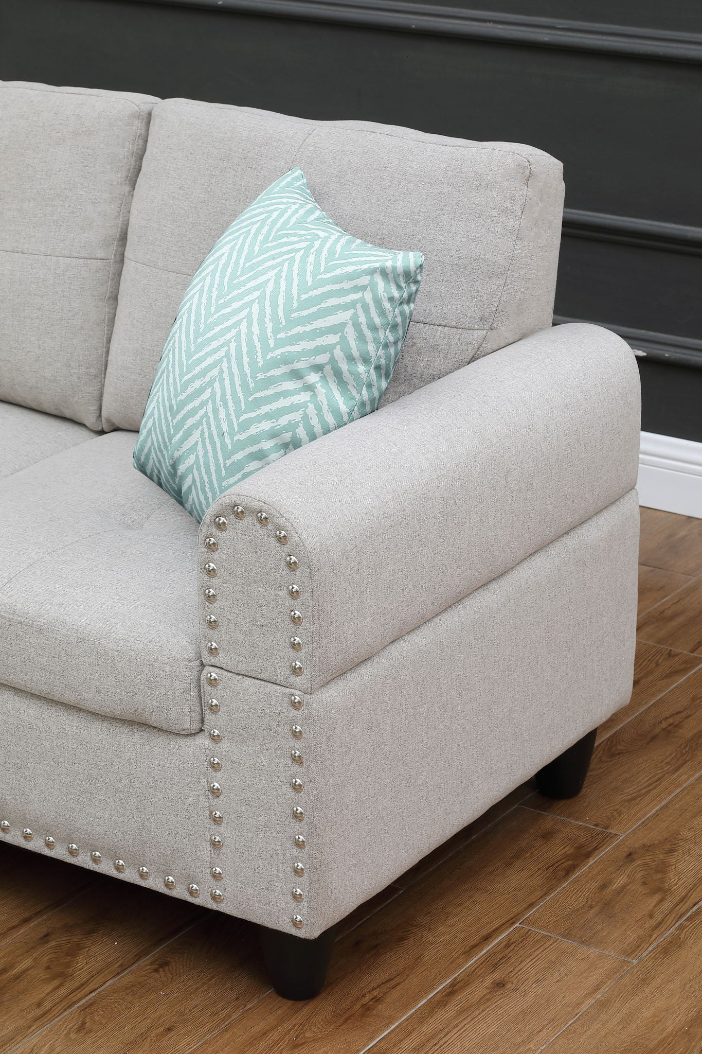 Alger - Left Hand Facing Sofa & Chaise With Ottoman