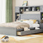 Bed With All In One Cabinet, Shelf And Sockets