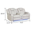 Benz - Power Reclining Loveseat & LED Lighting And Built In USB