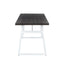 Geo - Industrial Dining Table - Vintage White / Espresso