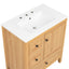 Modern Bathroom Vanity With Sink, Soft Close Drawers & Door, Storage Rack