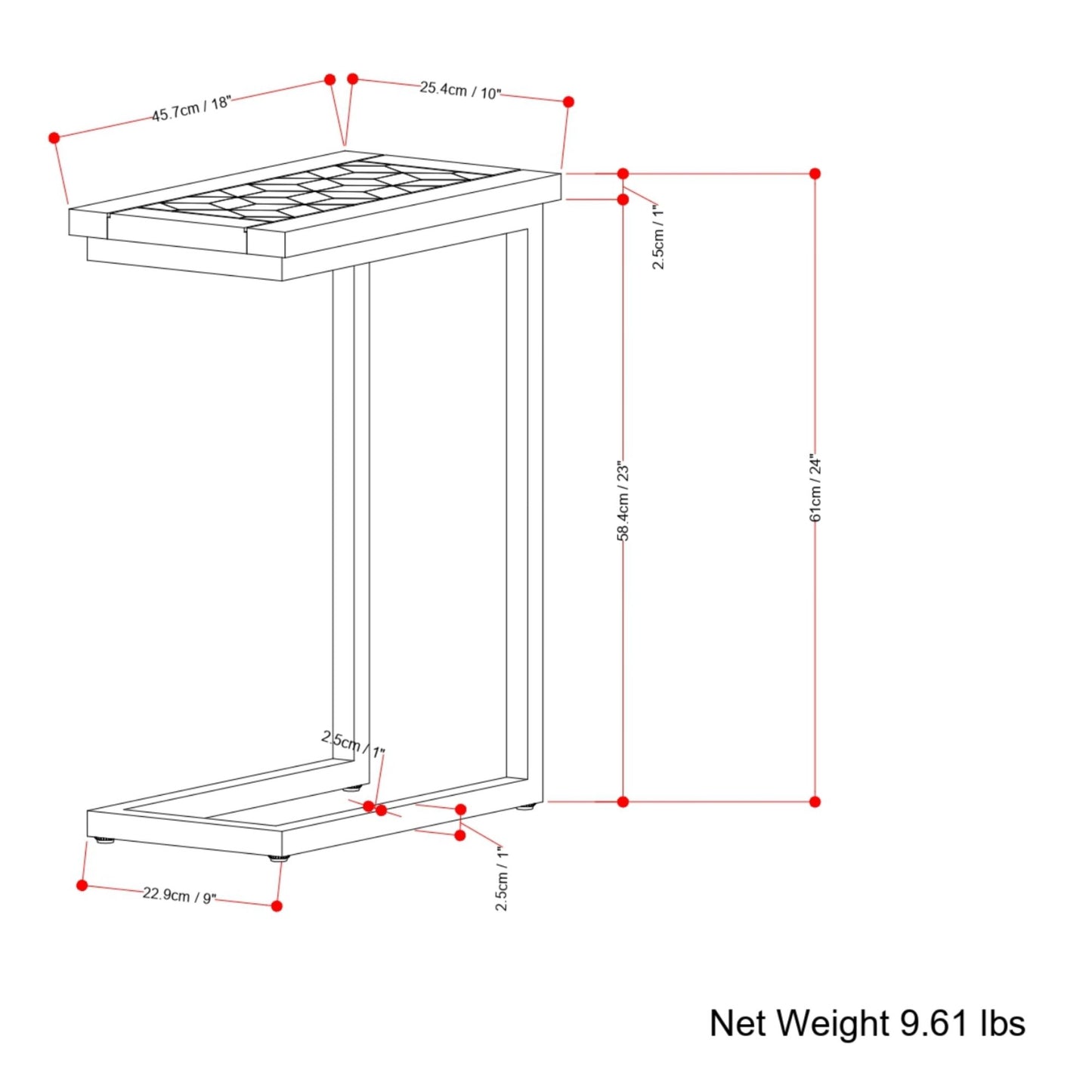 Skyler - C Side Handcrafted Table