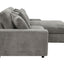 Tavia - Reversible Sectional Sofa With 6 Pillows - Gray
