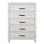 Modern Style 5 Drawer Chest In Natural Rustic Wood With Clean Lines And Spacious Storage