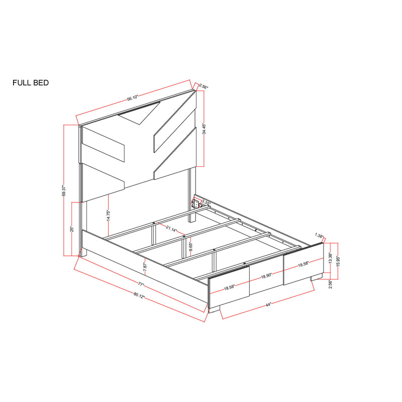 Prime - 5 Piece Bedroom Set With LED Headboard