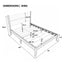 Platform Bed Frame With Upholstered Headboard, Slat Support