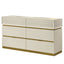 Stanley - 6 Drawer Dresser With Crocodile Texture (Mirror Not Included) - Gray
