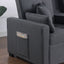 Cody II - Convertible Sleeper Loveseat With Cup Holder, Charging Ports and Pocket - Dark Gray