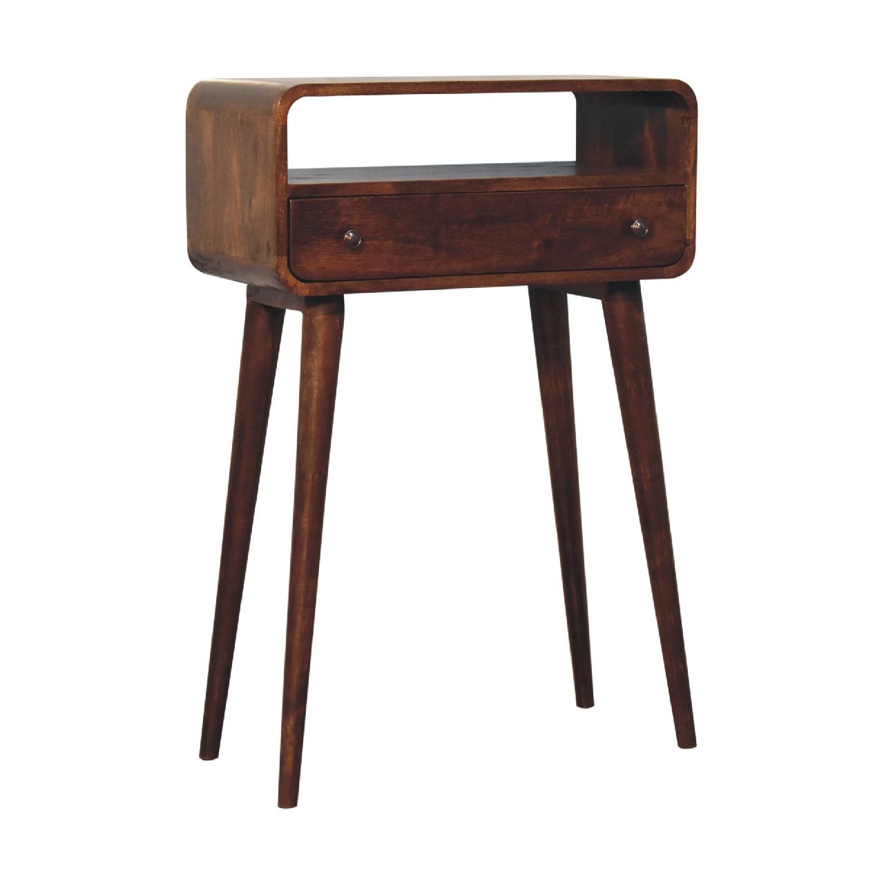 Curved Chestnut Console Table