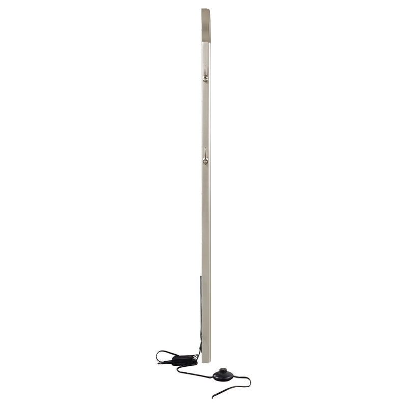 Colwood - Full Floor Mirror With LED Lighting And Storage Hooks - Silver