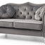 Stylish Flared Arm Loveseat