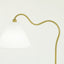Majestic - Ring Base Curved Floor Lamp With Triangle Drum Shade - Gold / White