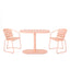 3 Piece Elegant Outdoor Bistro Set With 2 Chairs And Oval Table