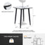 Outdoor Bar Table, Rounded Square Sintered Stone Top With Umbrella Hole, Rust Free Frame, Weatherproof - Ember Black / White