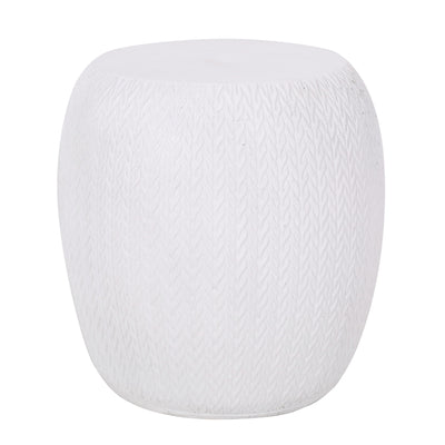 Outdoor Lightweight, Concrete Side Table - Antique White