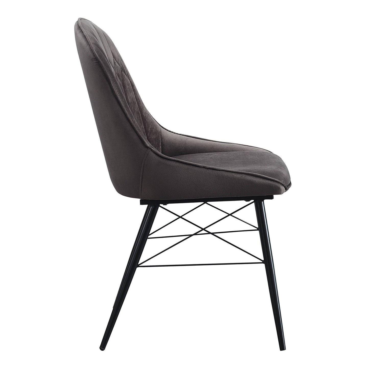 Abraham - Side Chair (Set of 2) - Black / Dark Gray