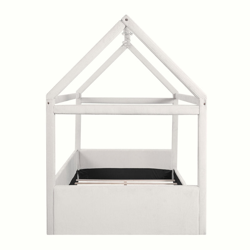 Upholstered House Style Daybed With LED Light Strips