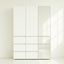 Elise - Slim Modular Closet Cabinet With Mirror - White