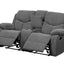 Kalen - Chenille Loveseat With Console - Gray