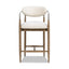 Artemis - Mixed Material Upholstered Counter Stool - Warm White