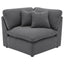 6 Piece Upholstered Modular Sectional Sofa With Reversible Cushions And Ottoman - Charcoal