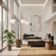 Royal - 3 Arm Arc Floor Lamp, Oil Rubbed Bonze With Linen Shade, 4 Way Rotary Switch - Oil-Rubbed Bronze