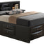 Modern Design Storage Bed With Bookcase Headboard