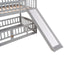 Low Bunk Bed With Slide, Fence And Ladder
