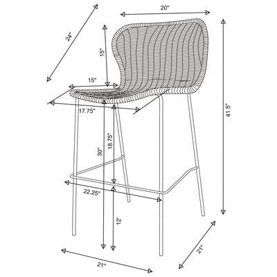 Mckinley - Bar Stool (Set of 2) - Brown