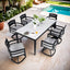 Modern Outdoor Patio Dining Set With Table And Chairs With Sunbrella Cushions