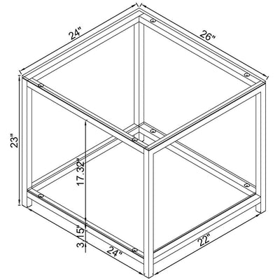 Weston - 1 Shelf Side End Table - Nickel