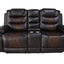 Nikko - Console Loveseat With Dual Recliners