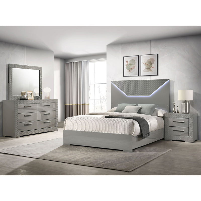 Pierce - Juego de dormitorio con iluminación LED