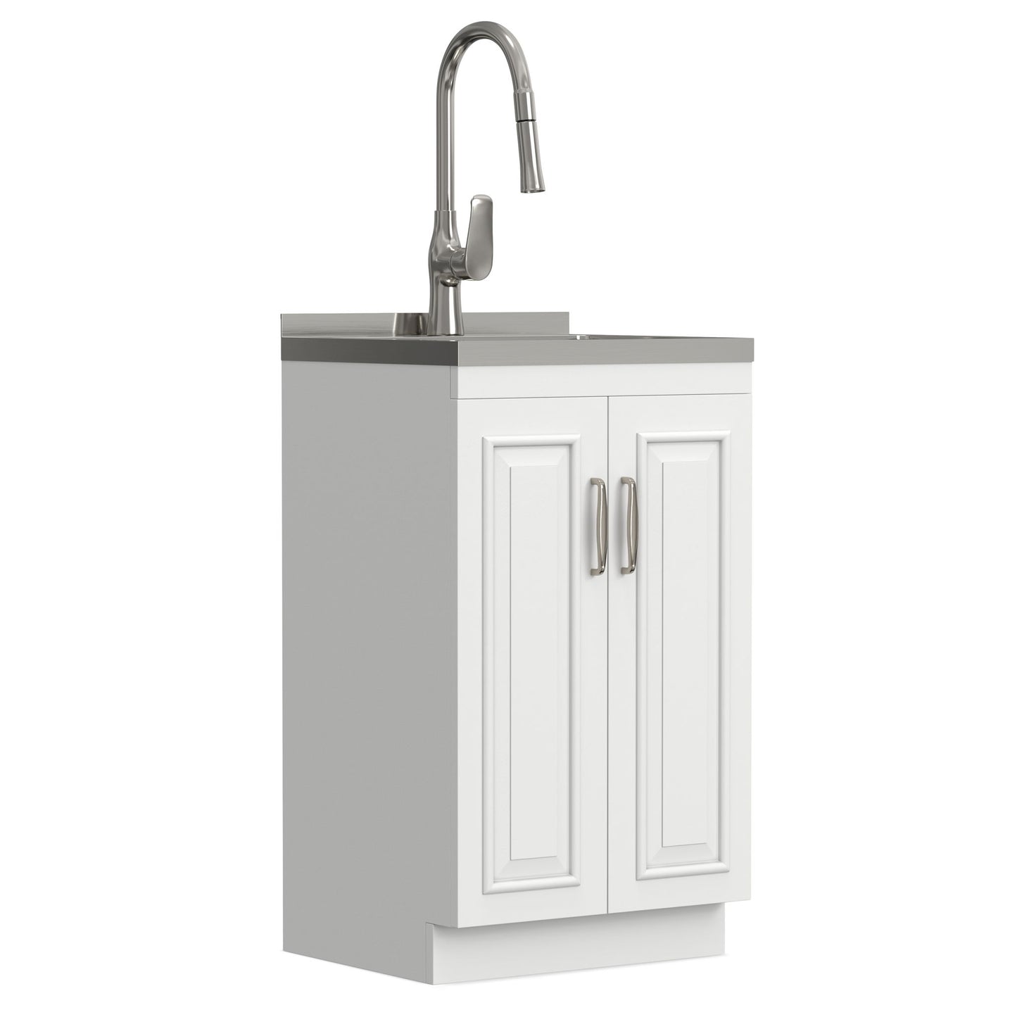 Darwin - Deluxe Laundry Cabinet With Pull-Out Faucet And Stainless Steel Sink