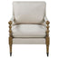 Accent Chair With Turned Legs - Beige