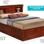 Traditional Style Bookcase Storage Bed