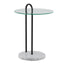 Claire - Contemporary / Glam Side Table - Black / Clear