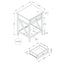 Accent End Table, 2 Tier, Storage Drawer, Transitional Style