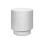 Round Accent Table, Indoor Outdoor - White