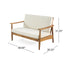 Outdoor Acacia Wood Loveseat Set With Coffee Table