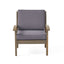 Peyton Club Chair Outdoor Seating Acacia Wood 32.25 X 28.00 X 31.25"