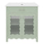 Modern Bathroom Vanity With Tempered Glass Doors