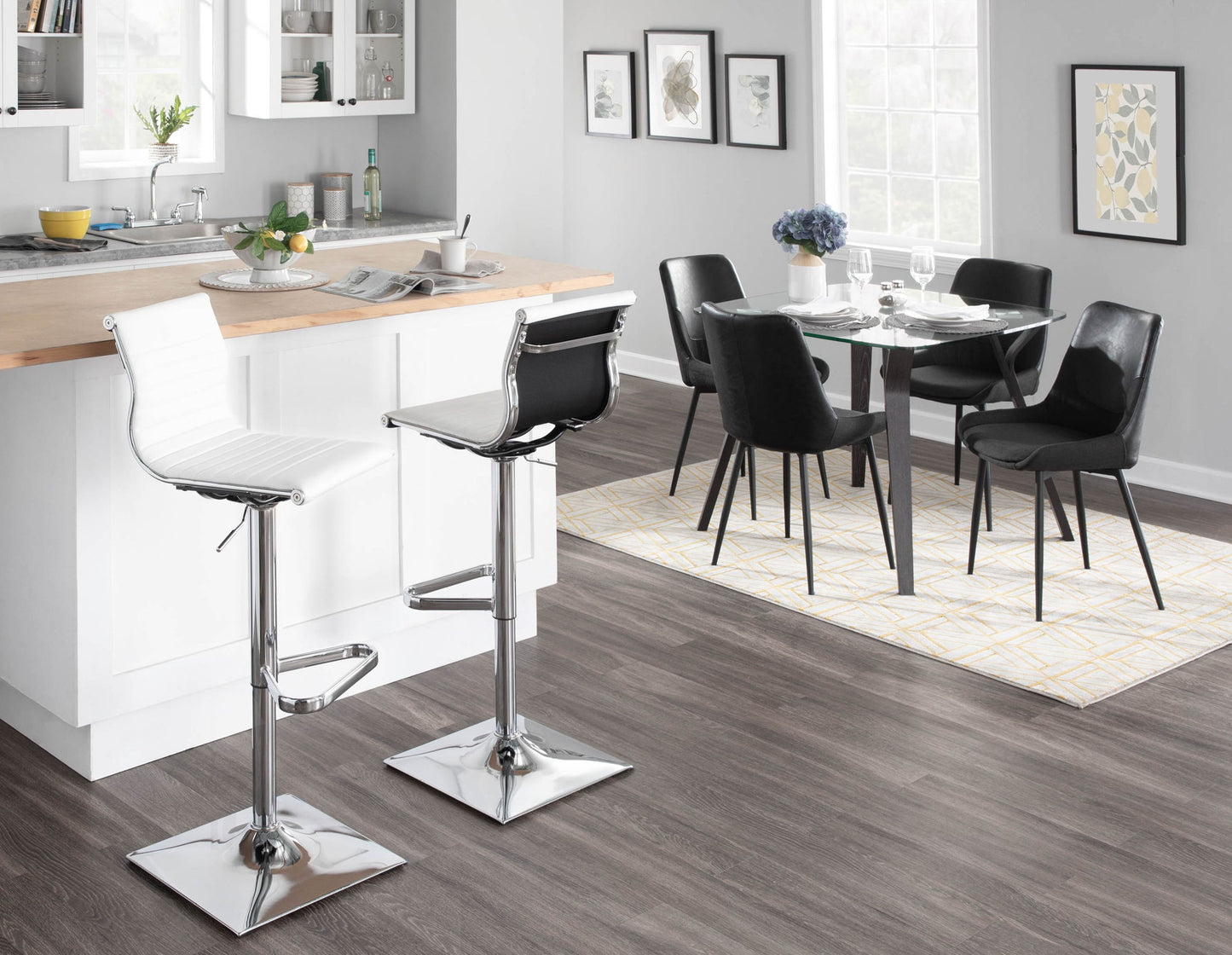 Masters - Contemporary Adjustable Barstool With Swivel