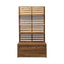 Storage Bench With Rack - Teak
