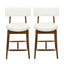 Mid Century Modern Counter Stools, Fabric Upholstered Chairs